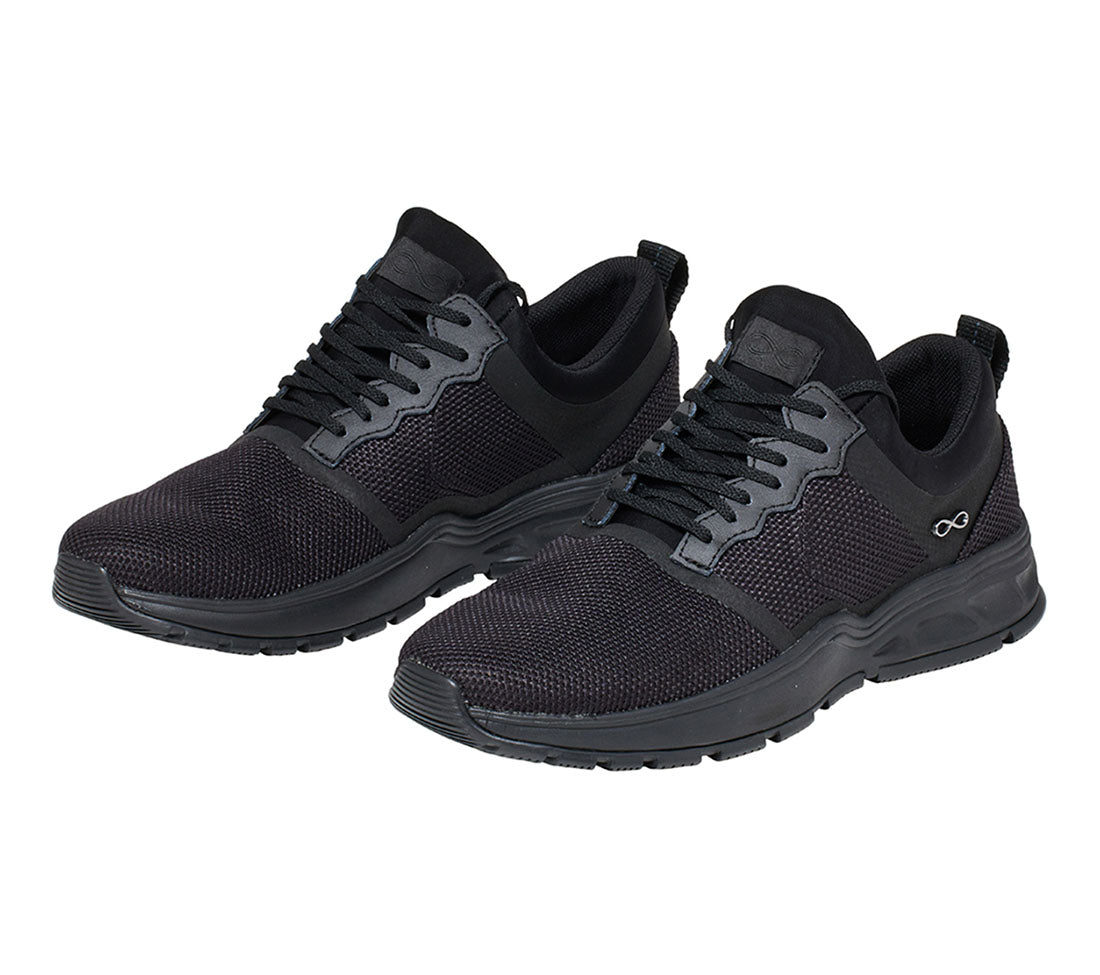 Infinity by Cherokee Men's Fly Black on Black Athletic Lace Up