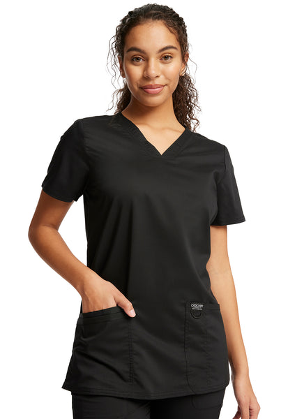 CHEROKEE REVOLUTION WOMEN'S 3 POCKET V-NECK TOP