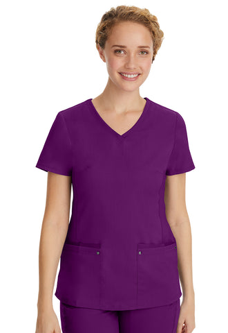 HEALING HANDS PURPLE LABEL 2 POCKET WOMEN'S YOGA TOP