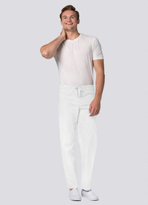 5 Pocket Drawstring Pants-White-Scrub Envy