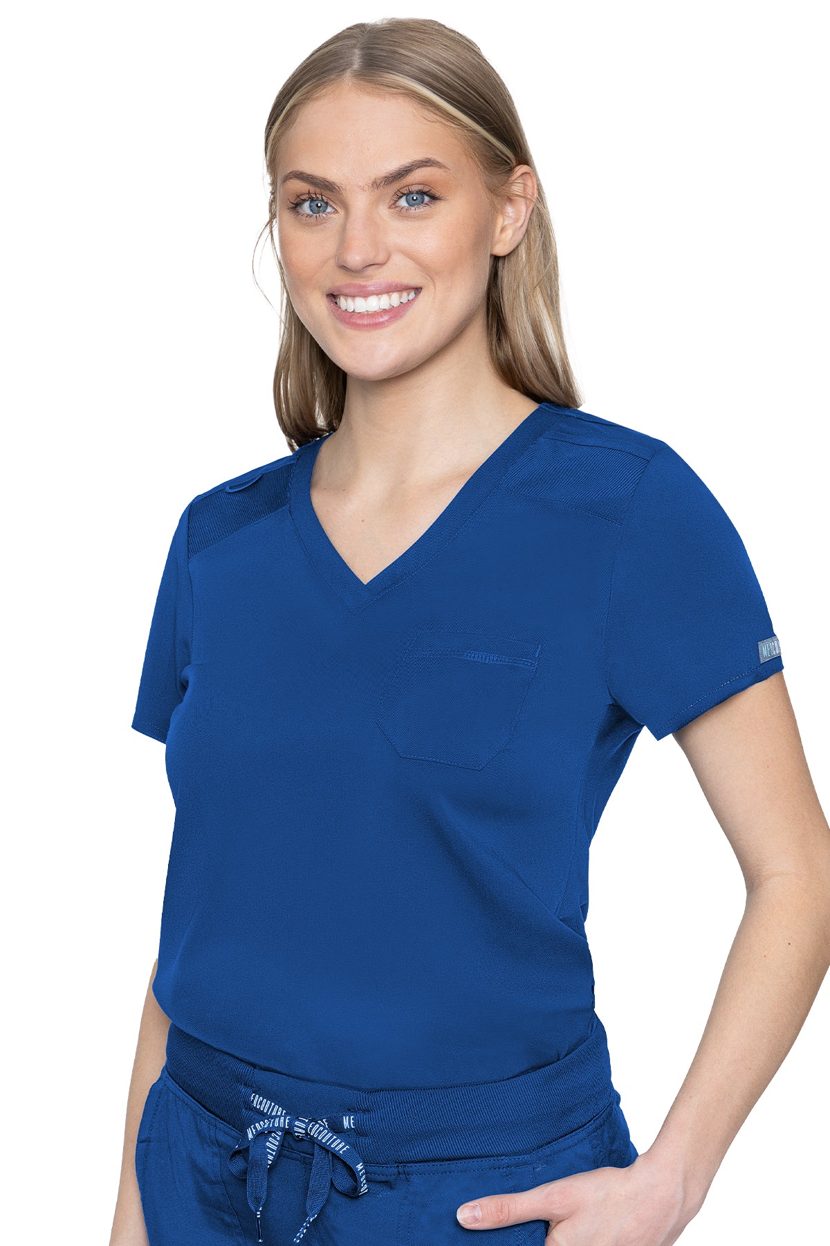 TOUCH-V-NECK-ONE-POCKET-TOP-ROYAL-MED-COUTURE-SCRUB-ENVY